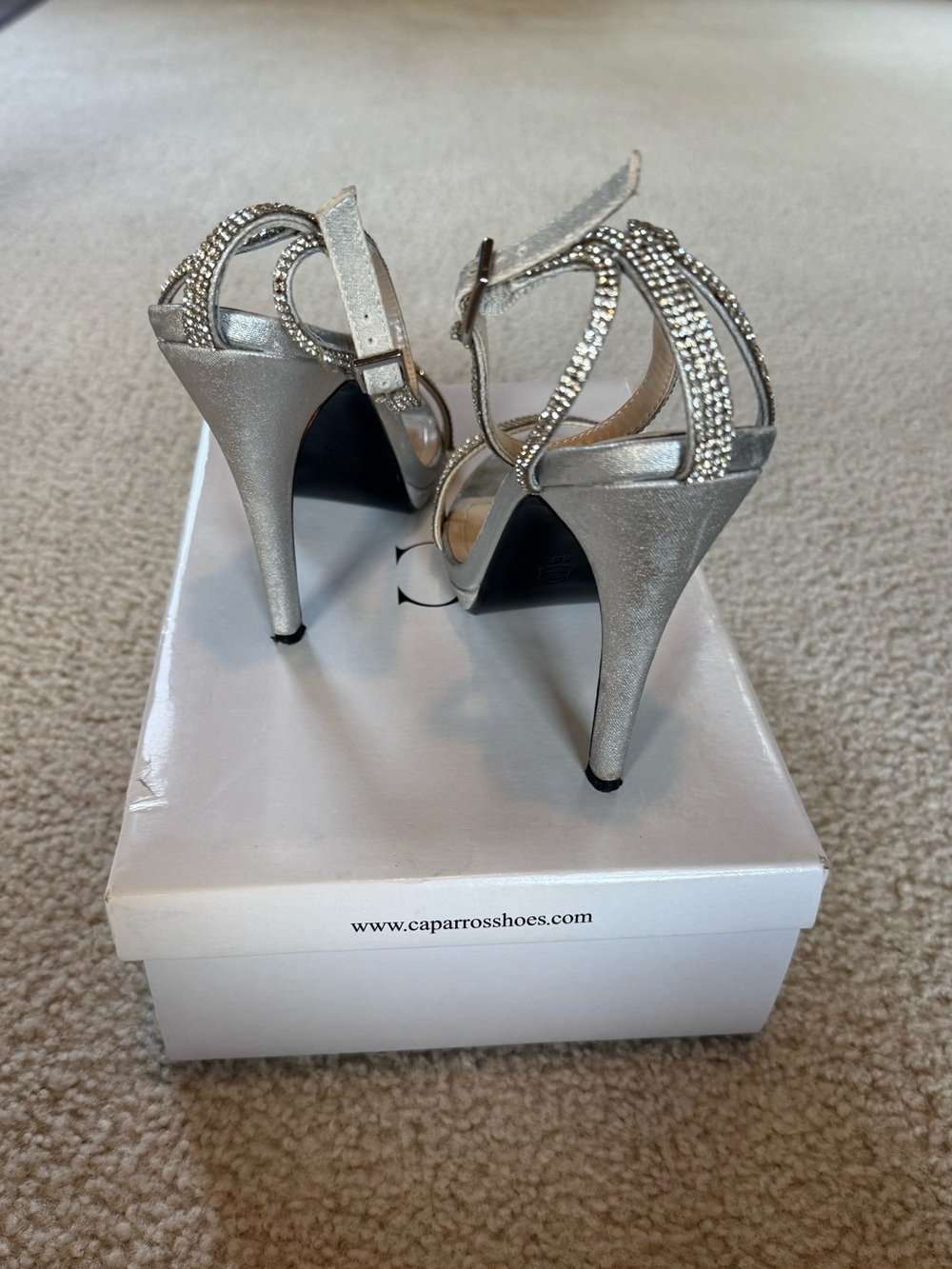 Silver Rhinestone Heels - Picture 3 of 5
